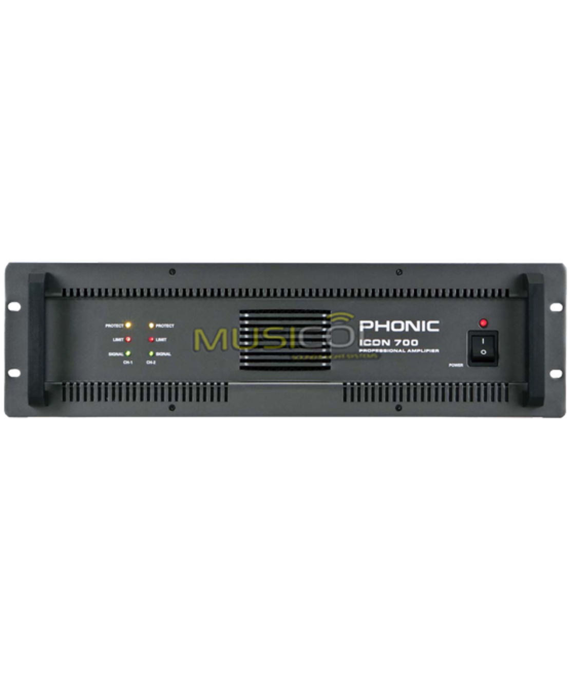 מגבר הספק 2X400W עם שנאי קו PHONIC ICON700