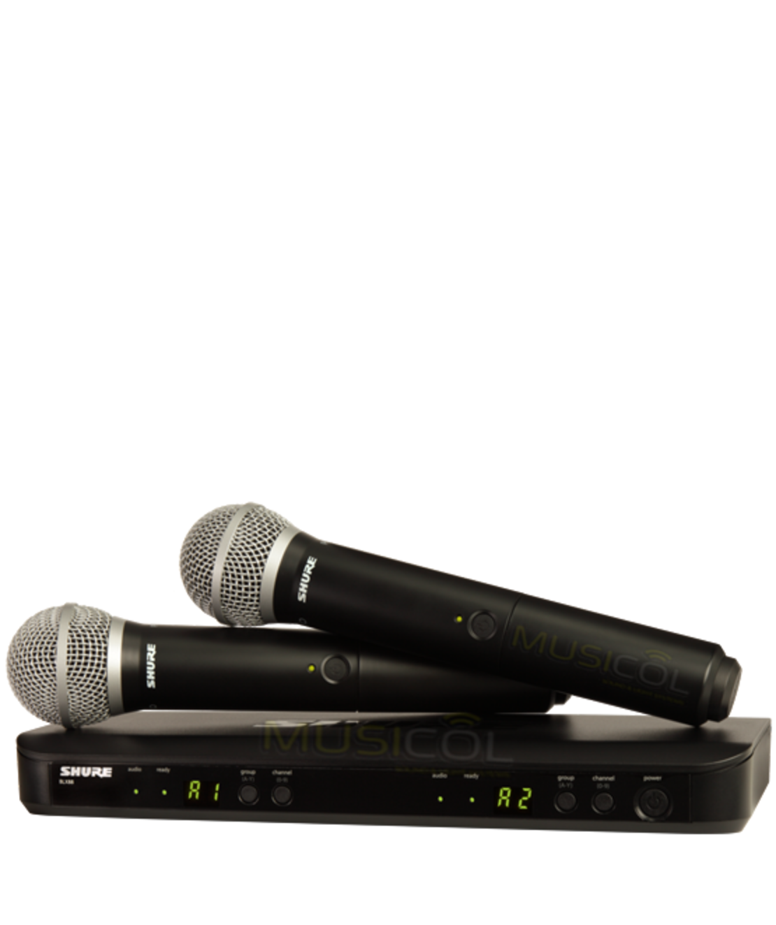 זוג מיקרופונים אלחוטיים ידניים SHURE BLX288E/PG58