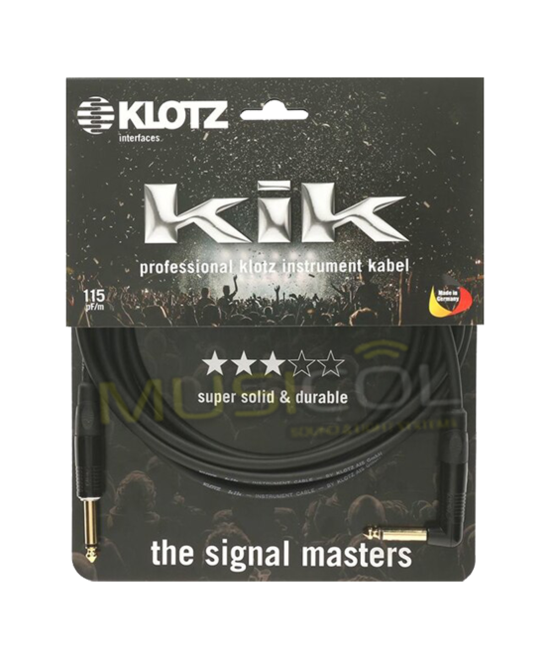 כבל PL מקצועי לכלי נגינה באורך 3 מטר KLOTZ KIKKG3.0PRSW