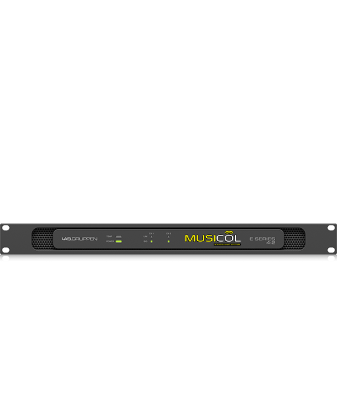 מגבר להתקנות 2X200W, שנאי קו LAB-GRUPPEN E4:2