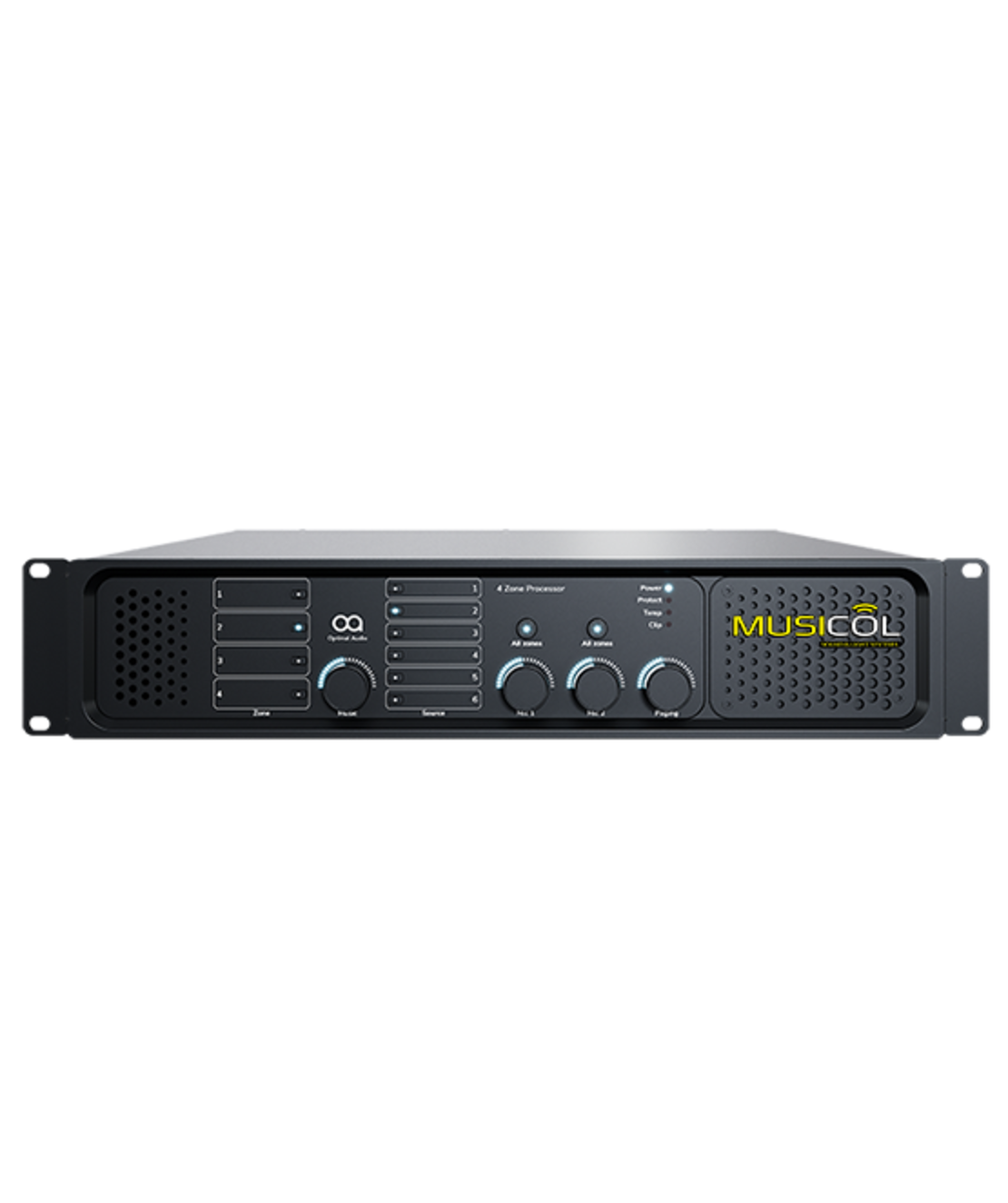 זון מיקסר 4 אזורים עם DSP נשלט אפליקציה OPTIMAL AUDIO