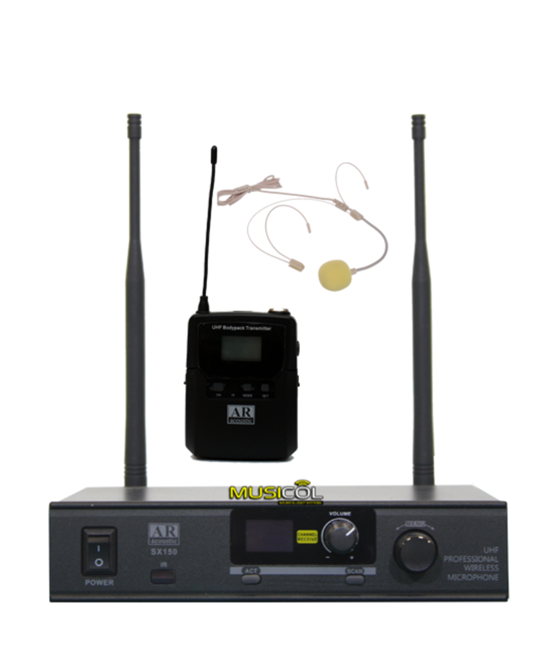 מיקרופון אלחוטי משדר כיס 128 תדרים SX150M תוצרת AR ACOUSTIC