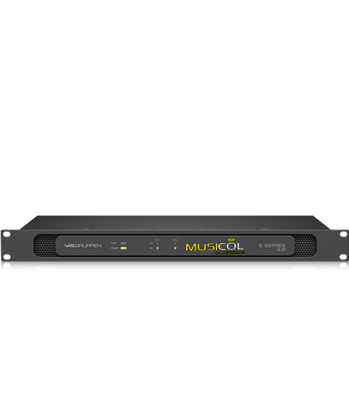 מגבר להתקנות 2X200W, שנאי קו LAB-GRUPPEN E4:2