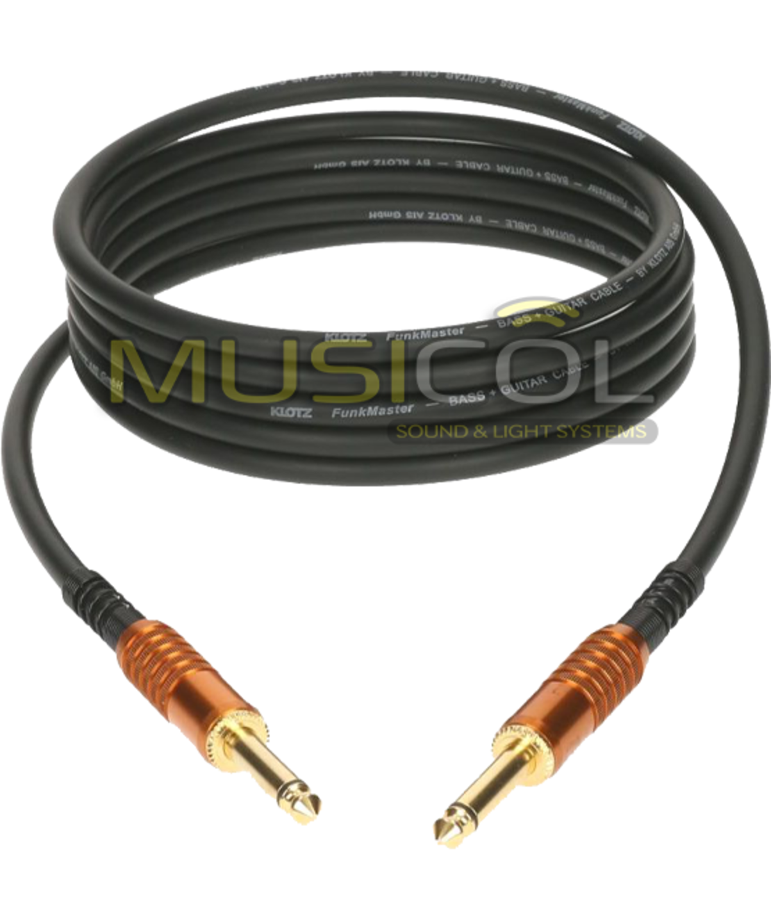 כבל גיטרה ובס באורך 3 מטר KLOTZ FunkMaster TM-0300