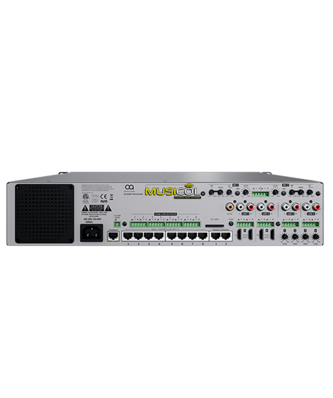 זון מיקסר 8 אזורים עם DSP נשלט אפליקציה OPTIMAL AUDIO