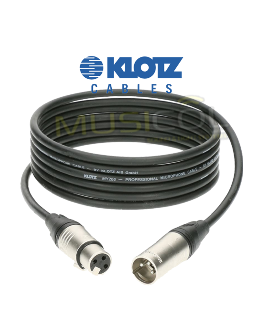 כבל מיקרופון קלאסי XLR - XLR באורך 3 מטר KLOTZ M1K1FM0300
