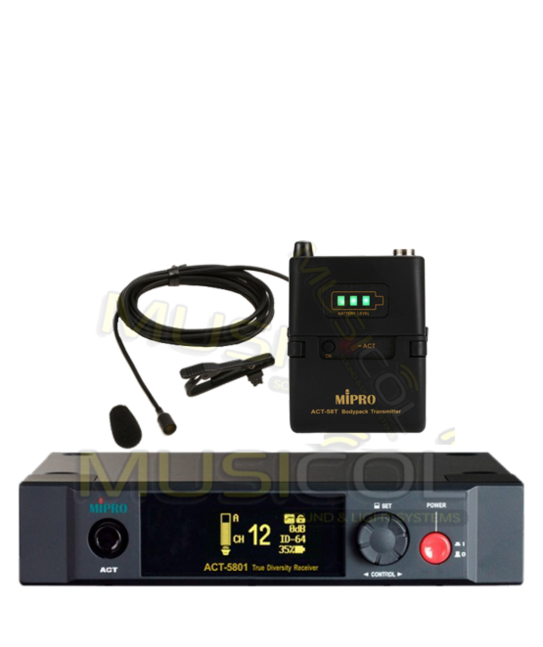 מיקרופון אלחוטי משדר חגורה ודש MIPRO ACT-5801-TS 5.8GHz