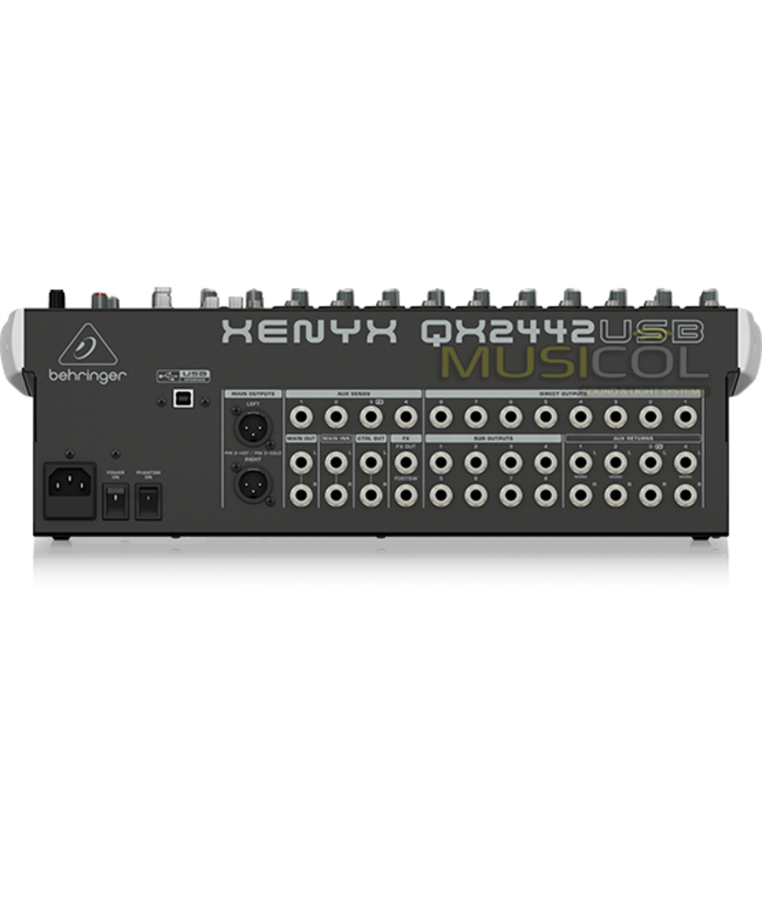 מיקסר 18 כניסות כרטיס קול ואפקט לשירה QX2442USB