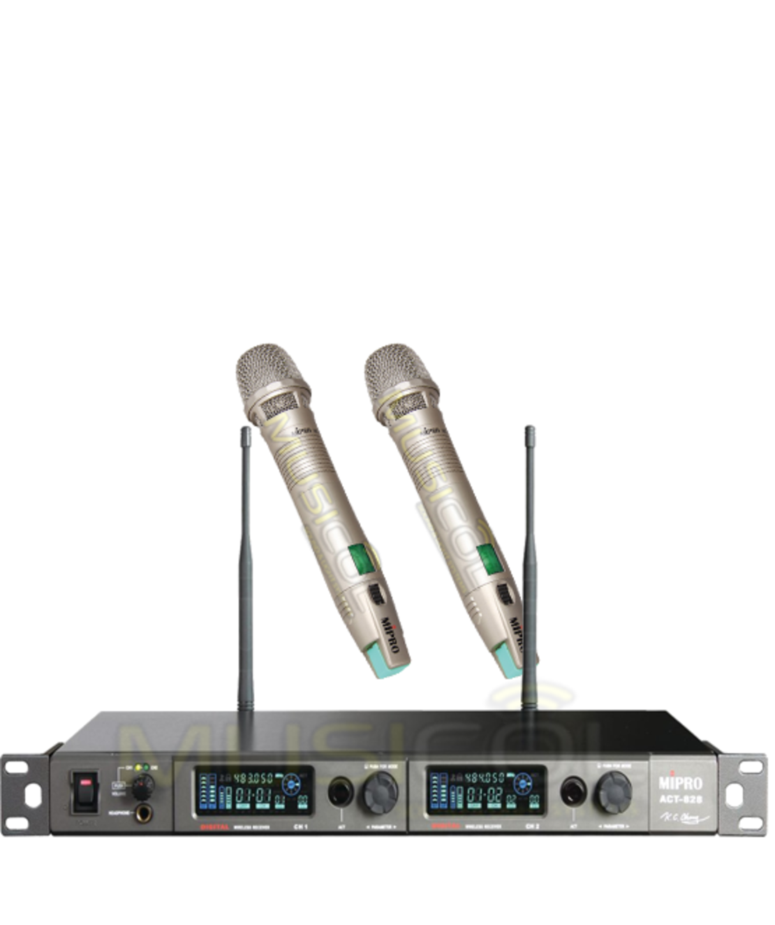 זוג מיקרופונים אלחוטיים ידניים MIPRO ACT-828-HH