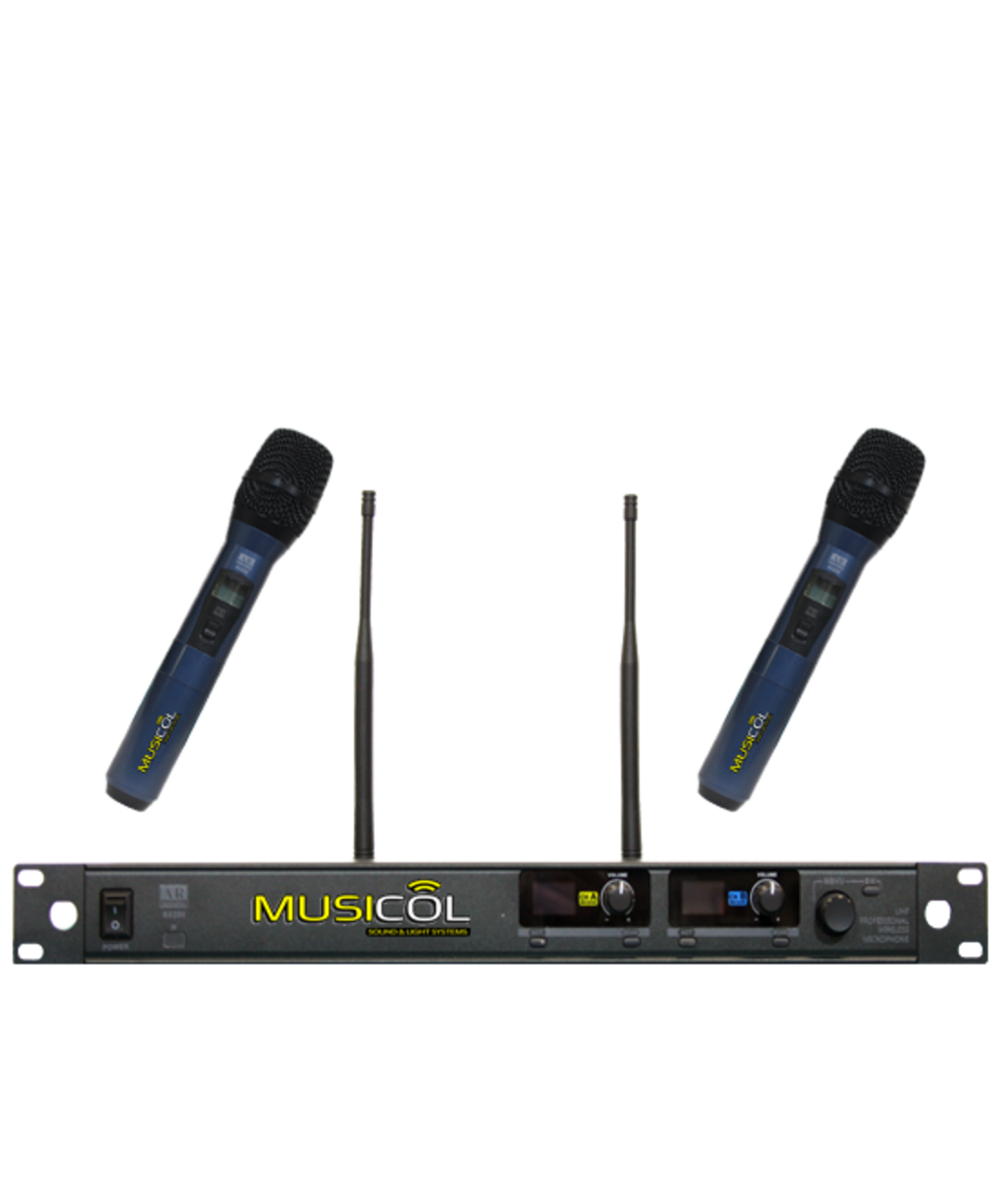 מיקרופון אלחוטי ידני כפול 128 תדרים SX250 תוצרת AR ACOUSTIC