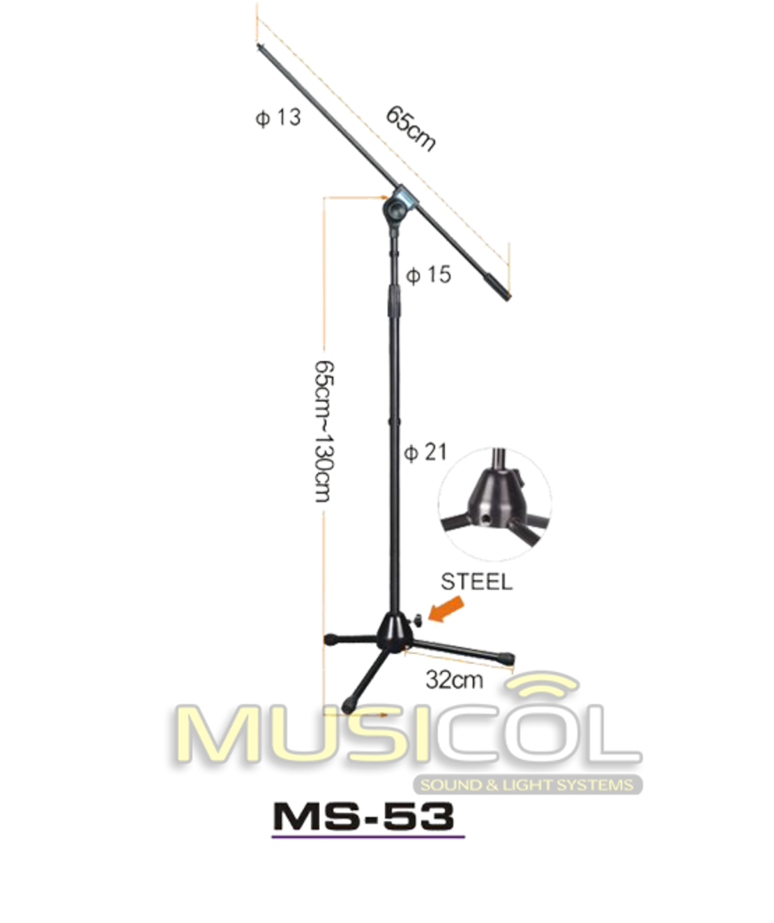 סטנד מיקרופון AR ACOUSTIC MS-53