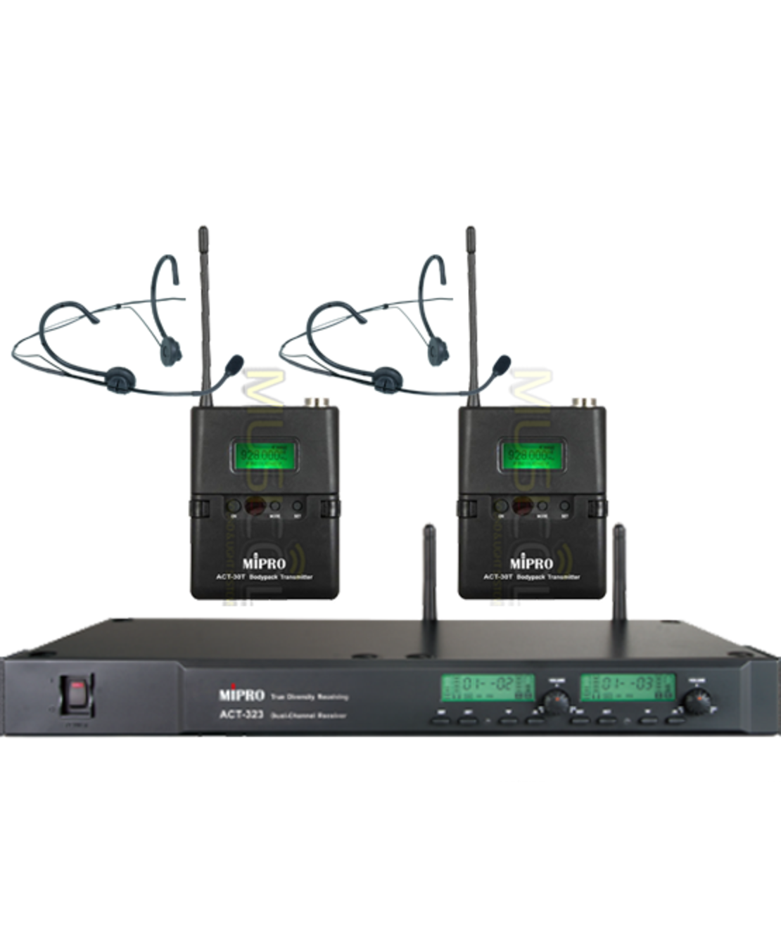 זוג מיקרופונים אלחוטיים מדונה MIPRO ACT-323TT-SET