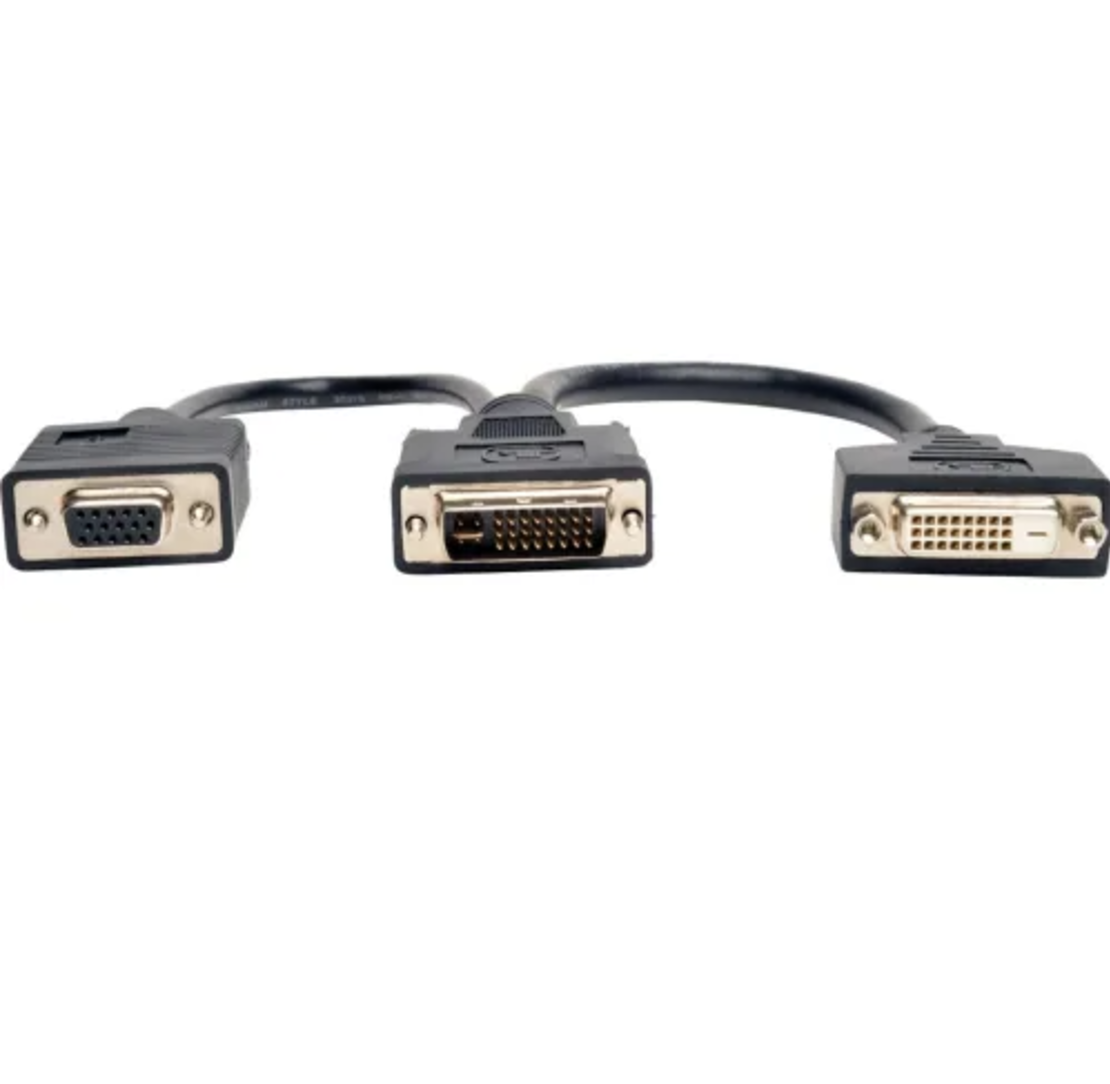 DVI splitter to DVI and VGA