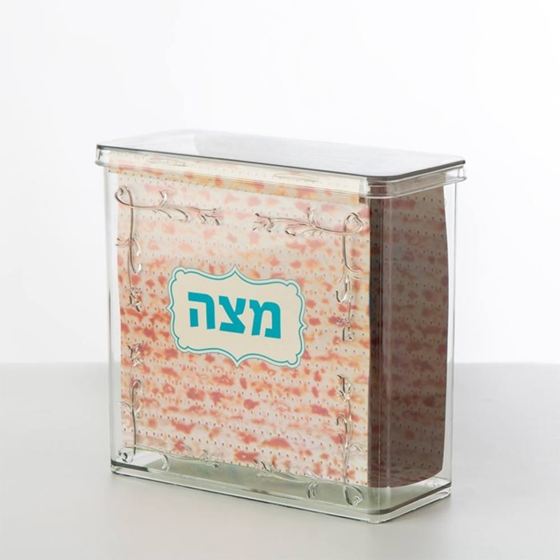 קופסא פלסטיק עם מכסה למצות