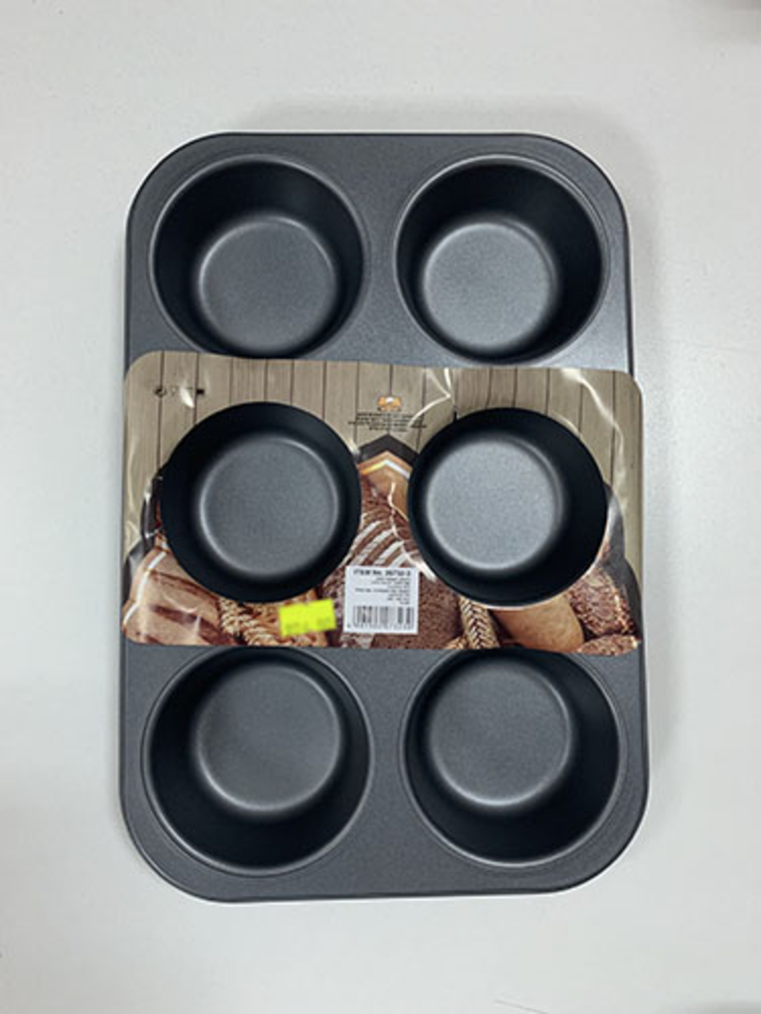תבנית מתכת מאפינס 6 שקעים