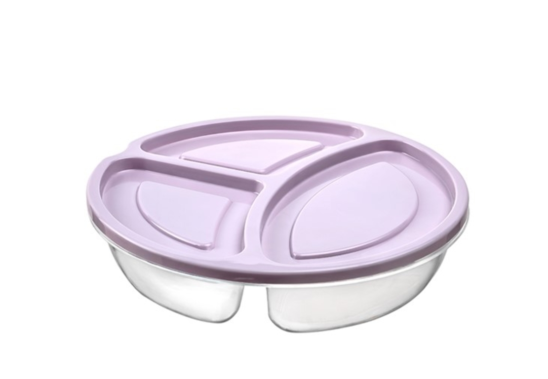 קופסא מחולקת עגולה 0.6 ליטר