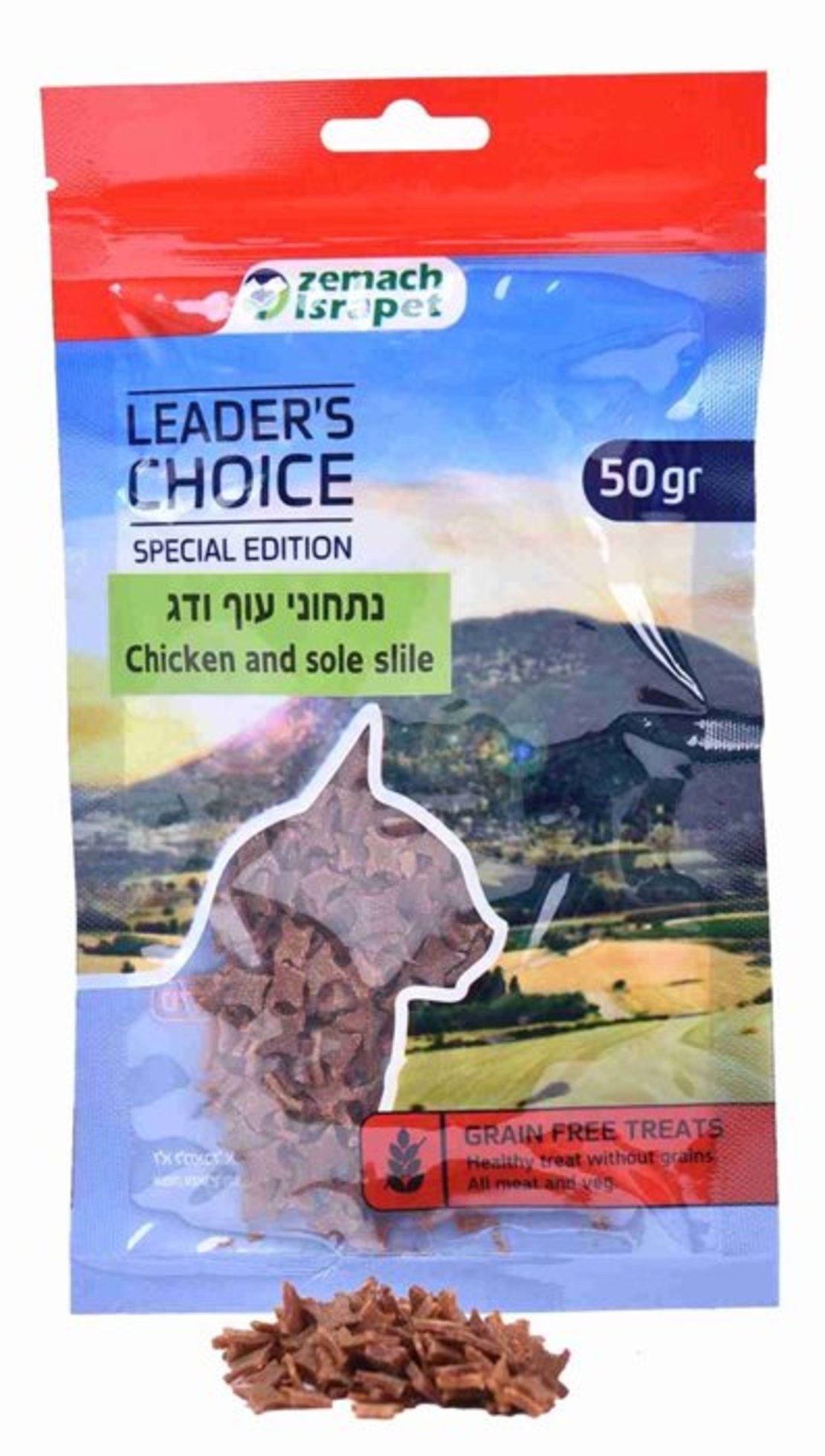 חטיף נתחוני עוף ודג לחתול LEADER'S CHOICE