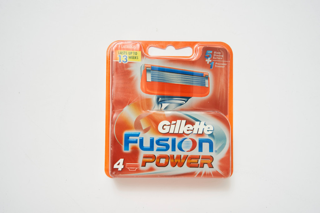 סכיני גילוח ג'ילט פיוז'ן פאוור כתום - Gillette