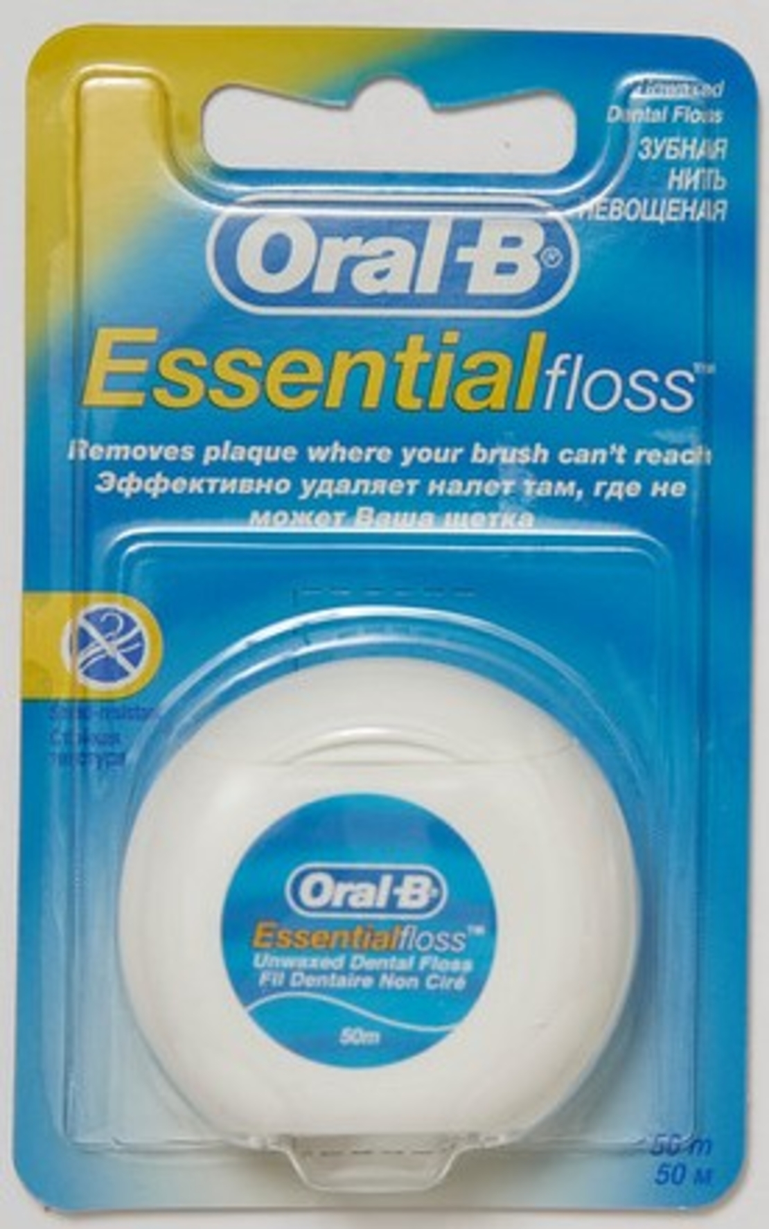 חוט דנטלי ללא שעווה שעווה אורל בי - Oral B