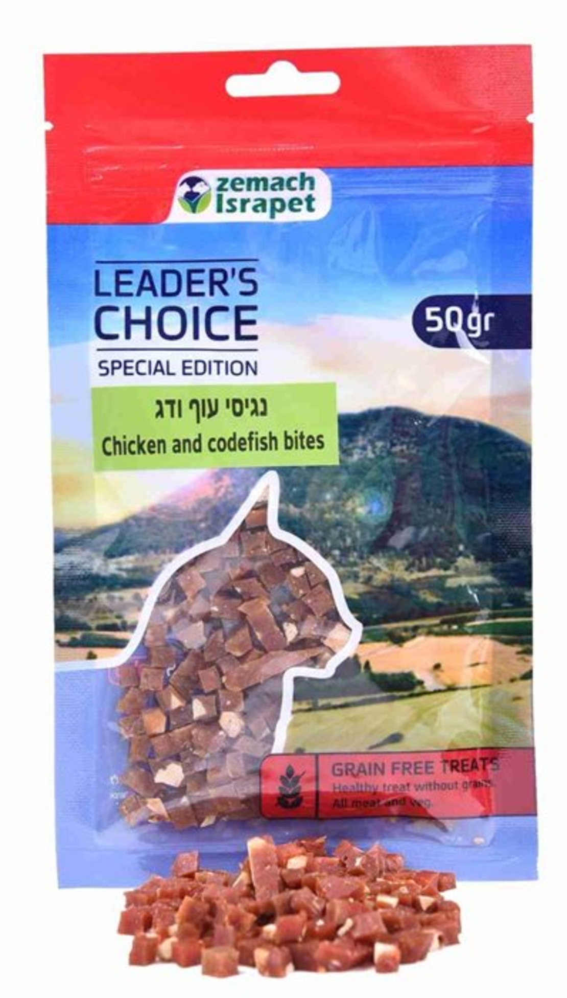 חטיף נגיסי עוף ודג לחתול LEADER'S CHOICE
