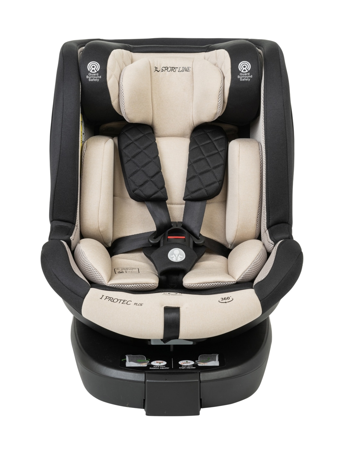 כסא בטיחות SPORT LINE  עם רגלית ומסתובב 360 מעלות - I-Protec Plus