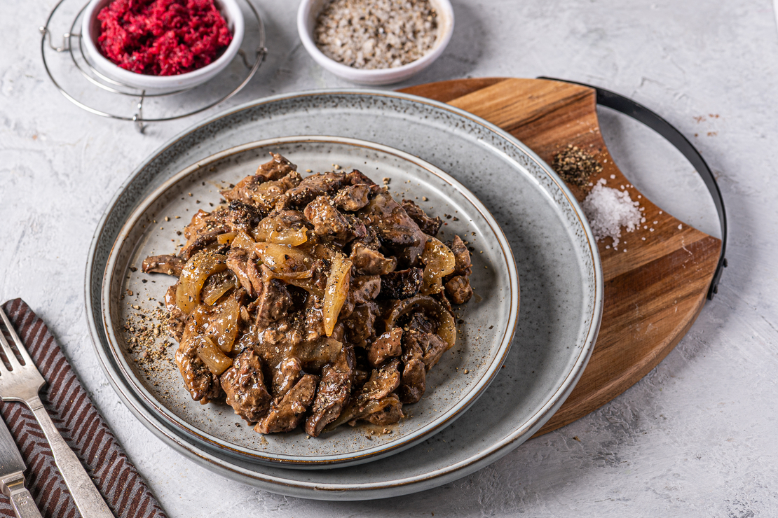 כבד עוף ברוטב יין - 700 מ