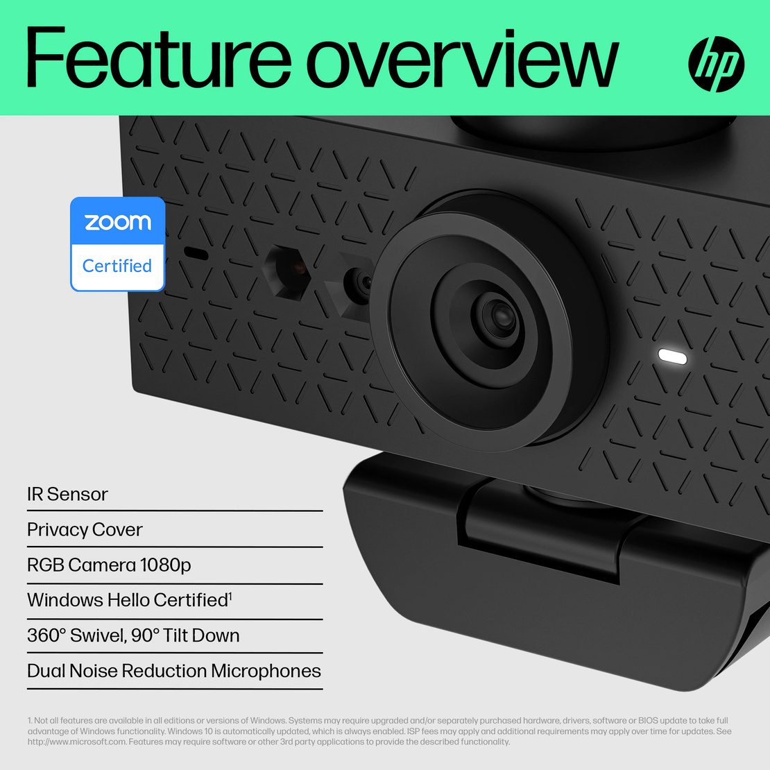 מצלמת רשת HP 620 FHD Webcam (windows hello compatible)