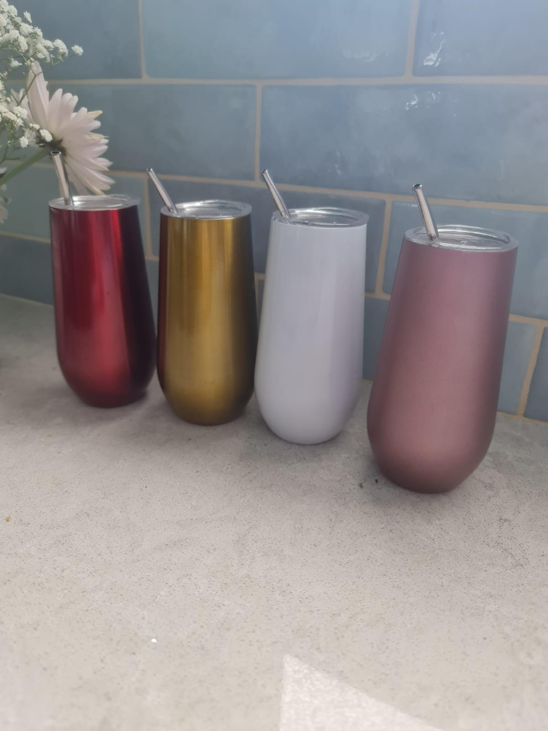 כלי לשתיית מאתה +קש מפלדה 
