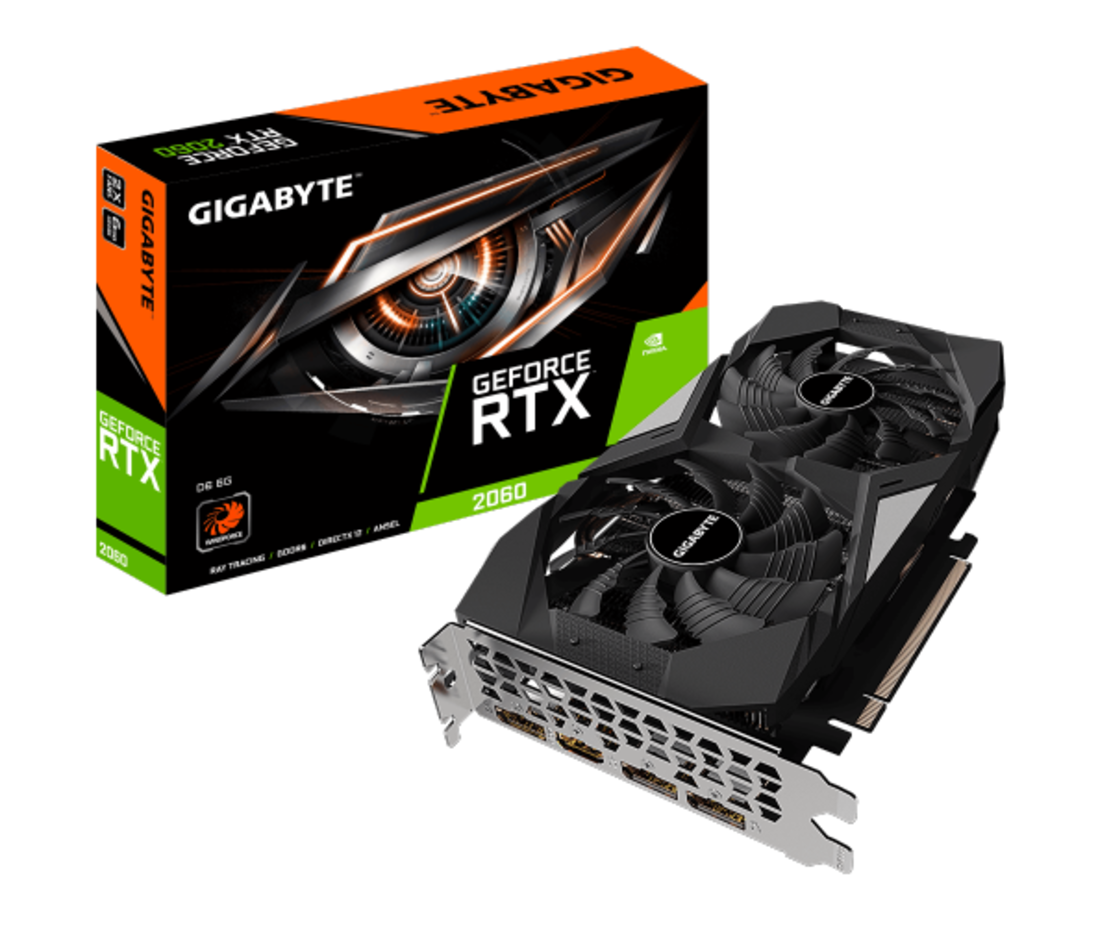 כרטיס מסך Gigabyte RTX 2060 6GB GV-N2060D6-6GD 2.0