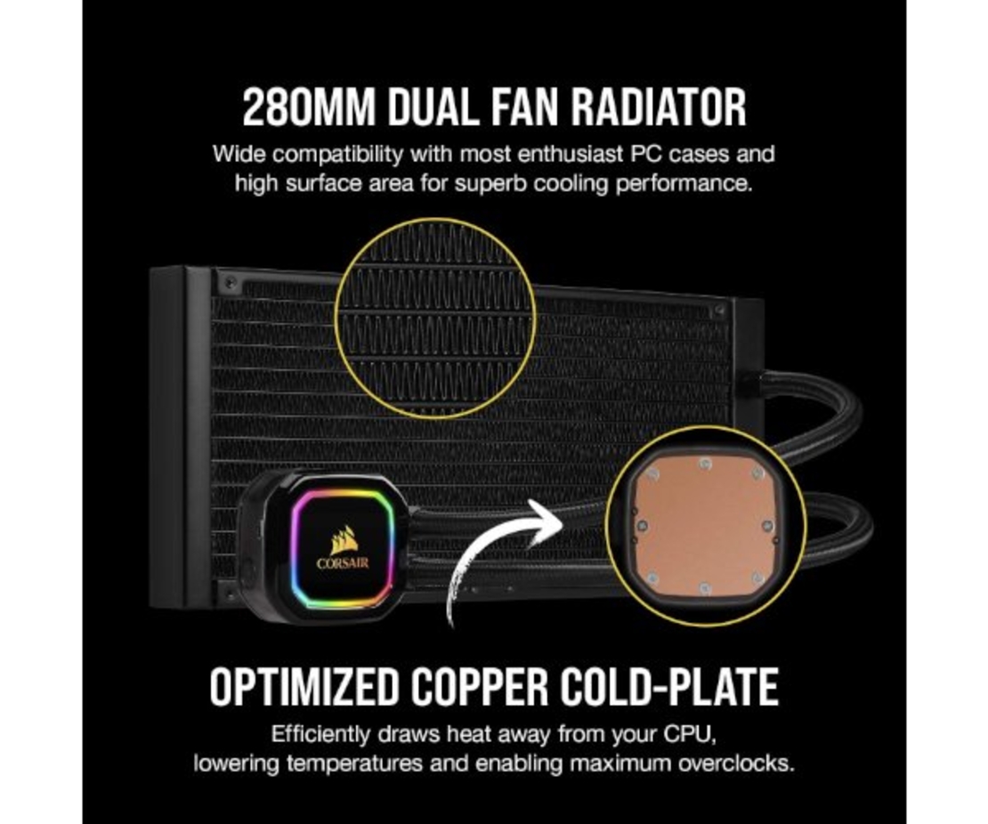 קירור נוזלי CORSAIR PRO XT RGB iCUE H115i
