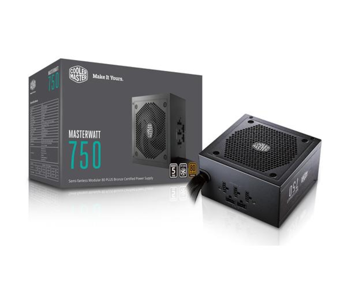 ספק כח Cooler Master MW Semi-Fanless Modular 750w