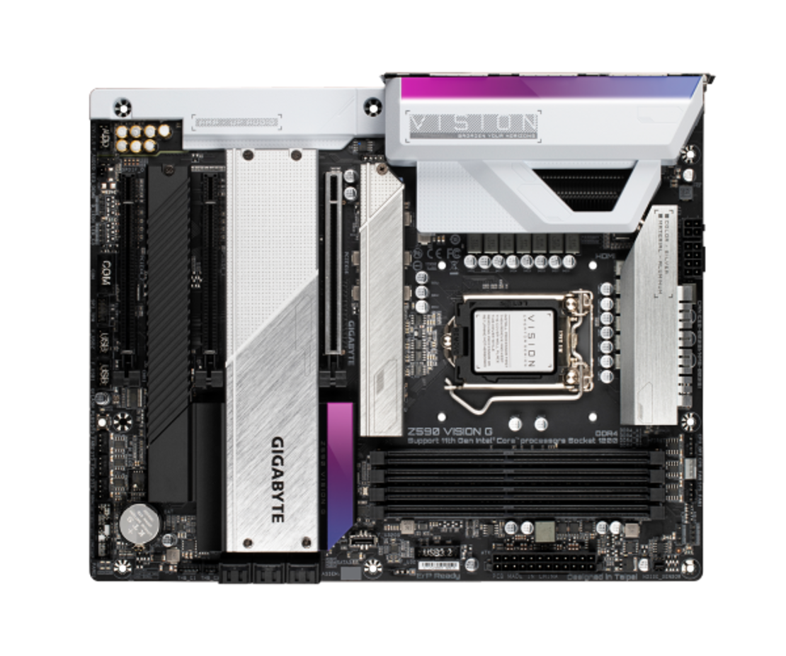 לוח אם למעבדי אינטל דור Gigabyte Z590 VISION G White 10-11