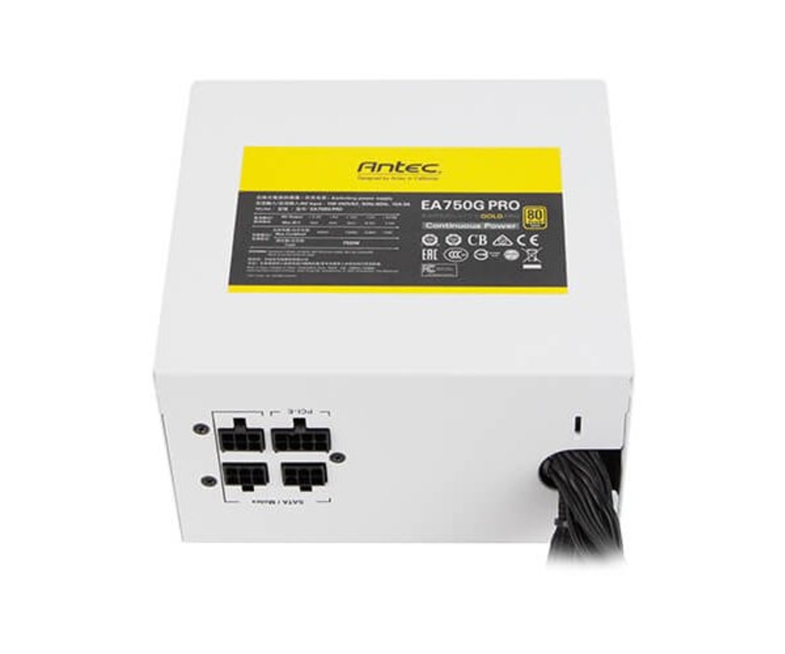 ספק כוח ANTEC EA750G PRO 80plus GOLD Modular 750W 12CM White