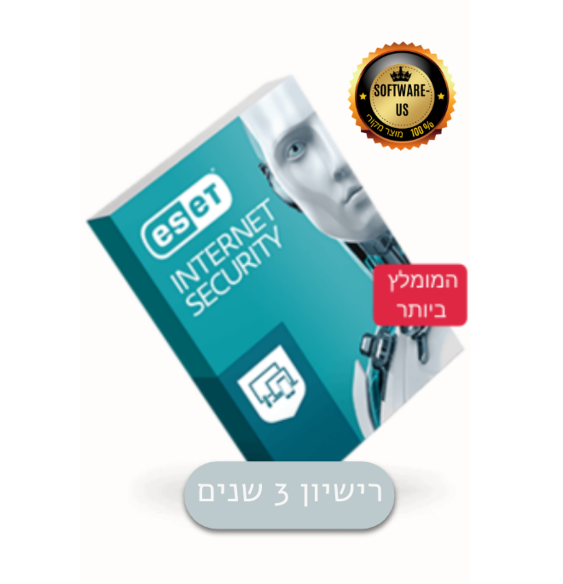 אנטי וירוס רישיון ל-3 שנים -  ESET internet security