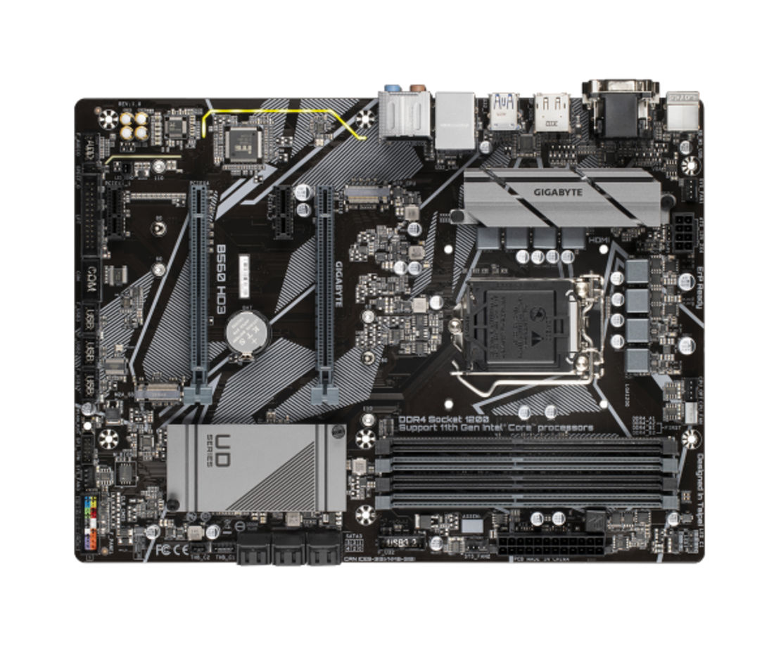 לוח אם GIGABYTE B560 HD3 rev 1.2 LGA1200 ATX 10/11