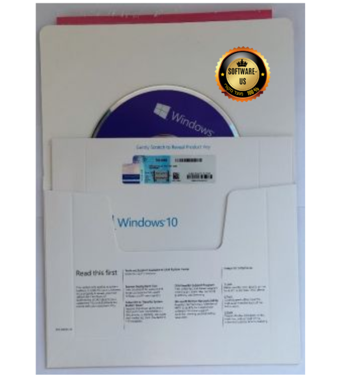 ווינדוס 10 פרו דיסק |  ( windows 10 Pro DISK (oem