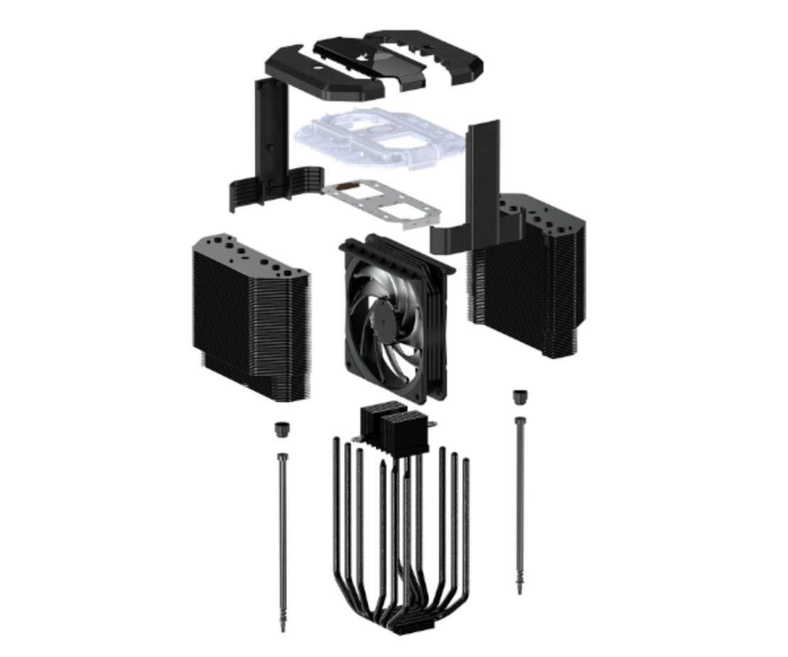 מאוורר למעבד COOLER MASTER Master Air MA620M 12CM RGB 130W TDP