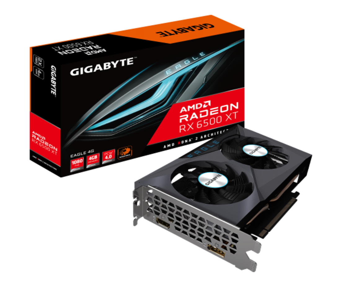 כרטיס מסך Gigabyte RX6500 XT 4GB HDMI DP WF2 PCIE 4.0