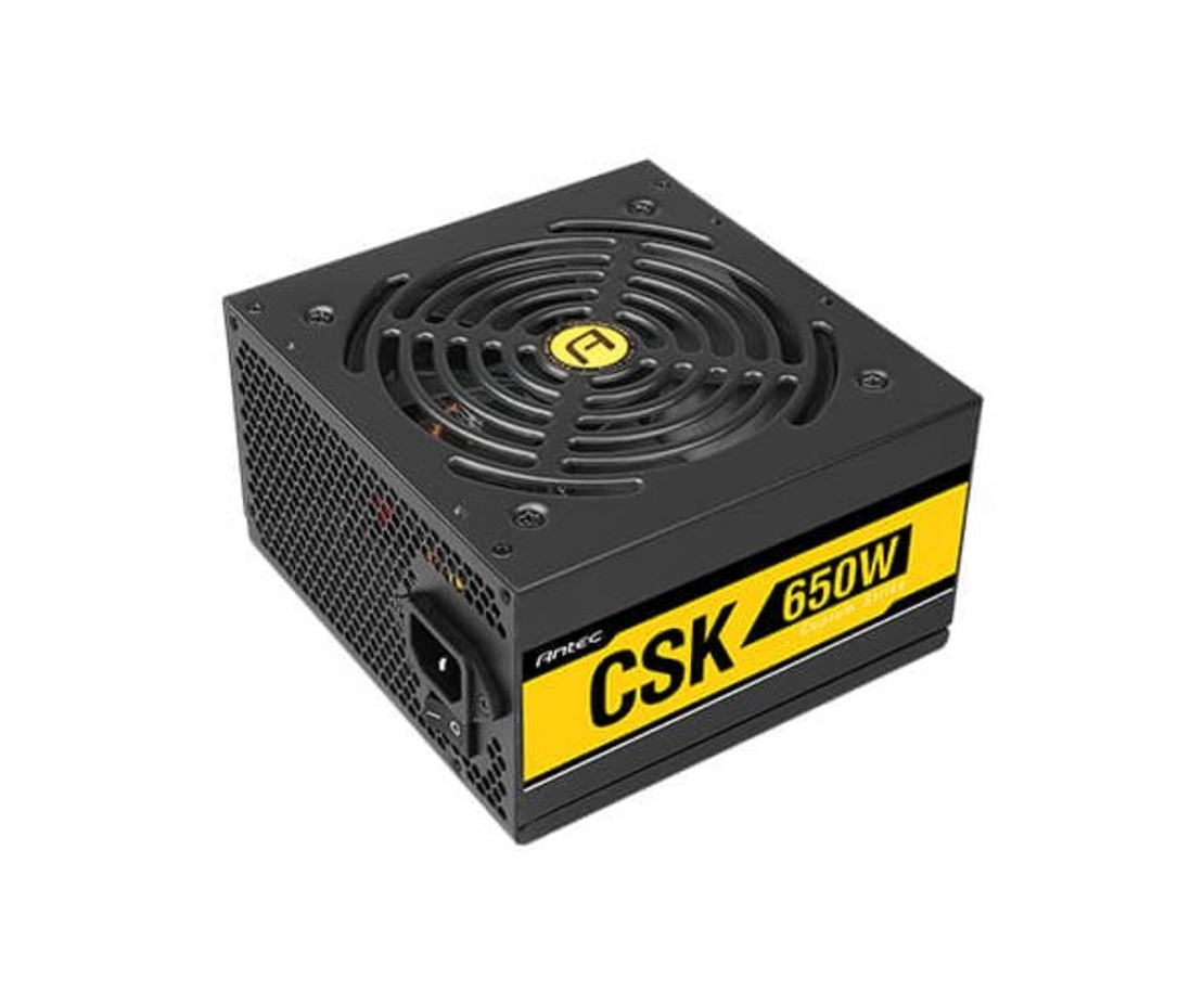 ספק כוח לנייח Antec CSK 650W 80Plus Bronze 12CM Silent flat cable