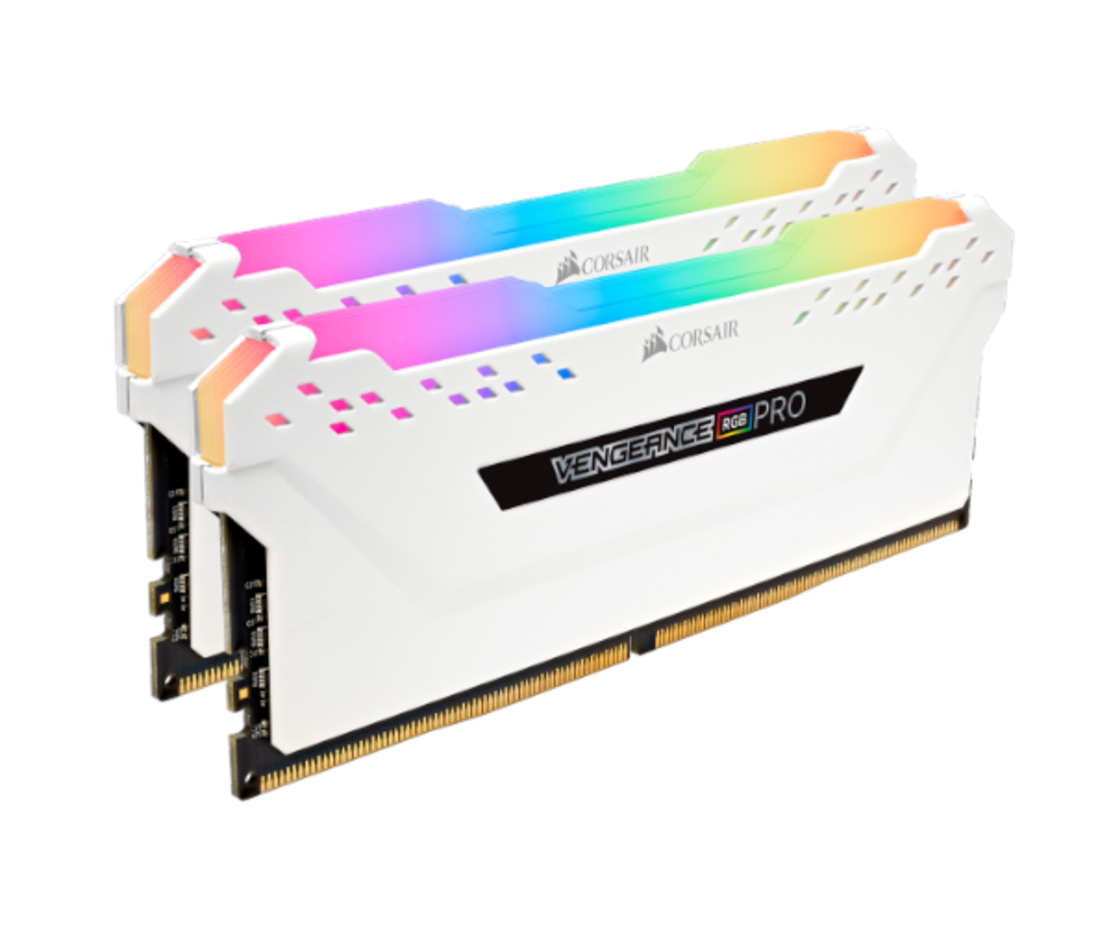 ז. לנייח Corsair DDR4 Vengeance RGB Pro 16GB 2X8 3200MHZ White