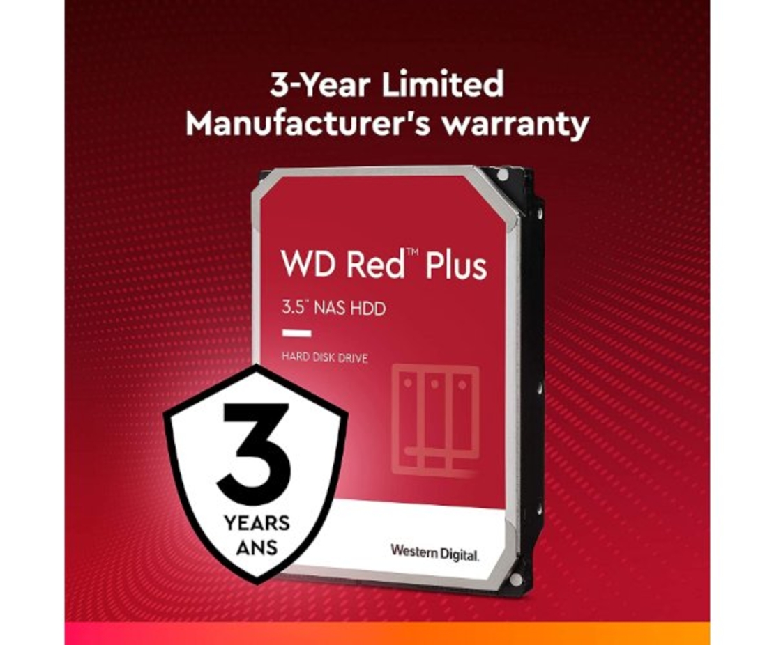 דיסק פנימי לנייח Western Digital 10TB RED Plus 256MB 7200RPM SATA