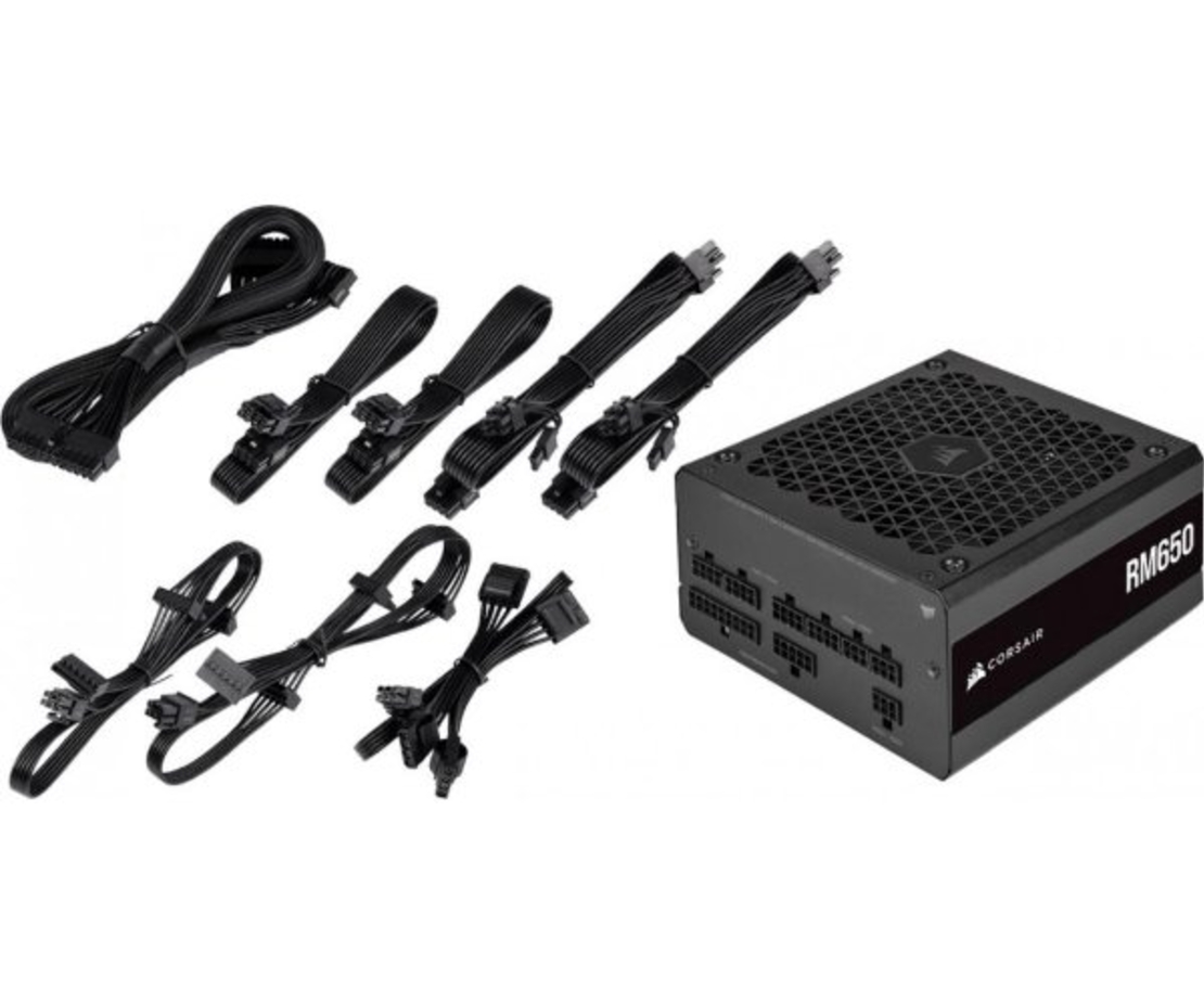 ספק כוח Corsair RM650 80 Plus Gold Full Modular 13.5 fan 650W