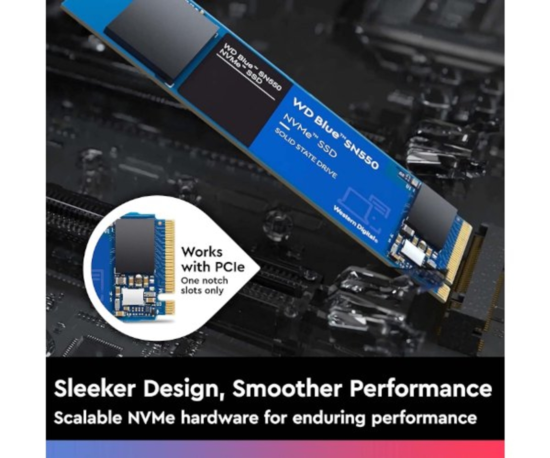 דיסק פנימי WD BLUE SN570 500GB NVME BLUE GEN3