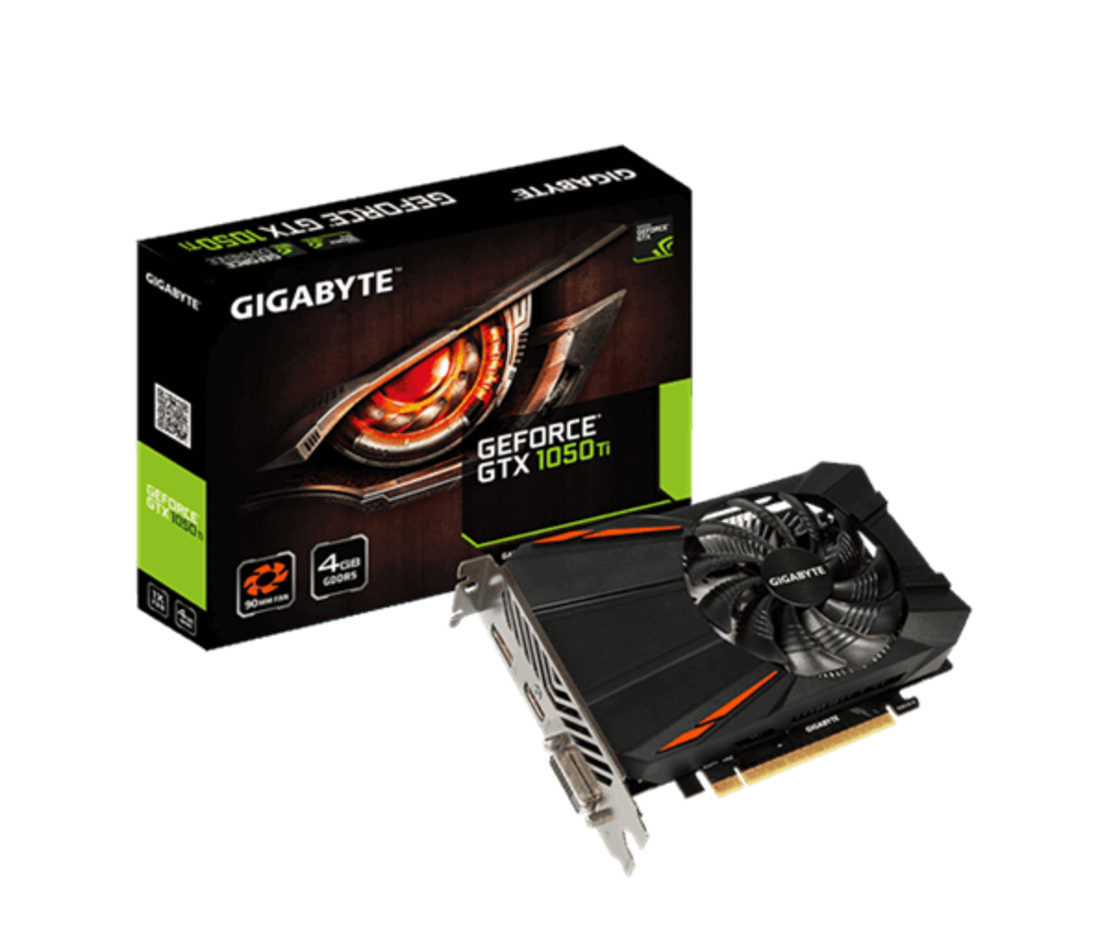 כרטיס מסך Gigabyte GTX 1050TI 4GB DDR5 DVI HDMI DP rev 1.1