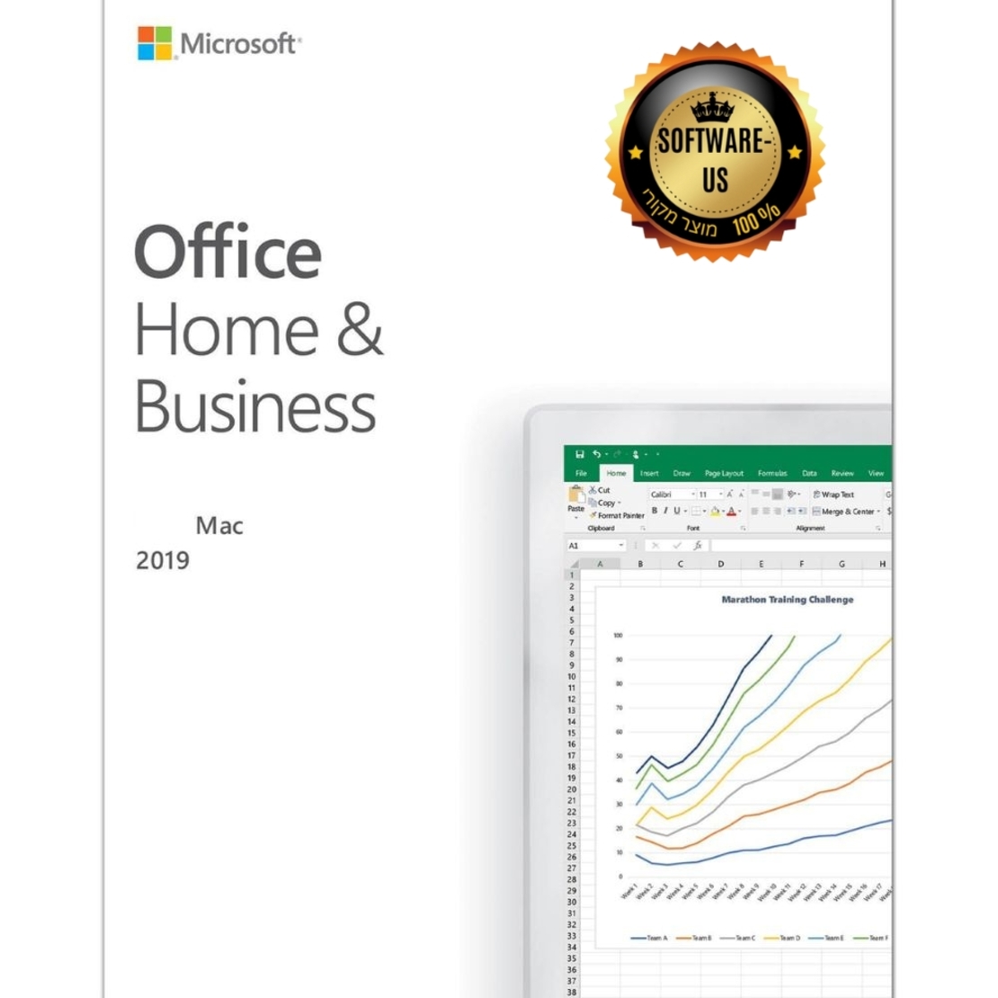 אופיס 2019 הום & ביזנס | Microsoft Office Home & Business 2019 For Mac (עותק דיגיטלי)