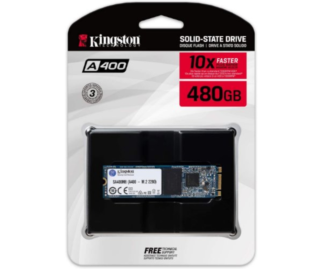 דיסק פנימי Kingston 480GB M.2 SA400 500MB/s read 450MB/s Write
