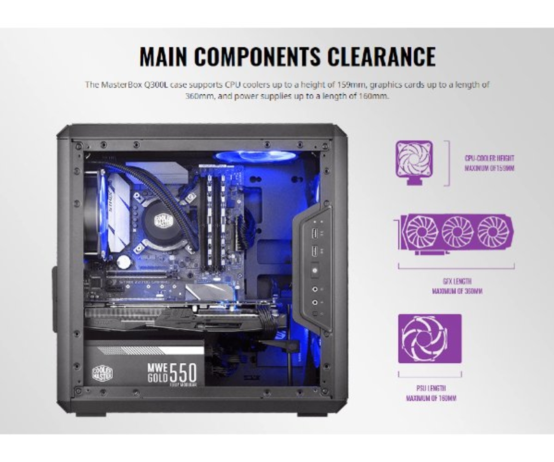 מארז COOLER MASTER mATX MASTER BOX Q300L