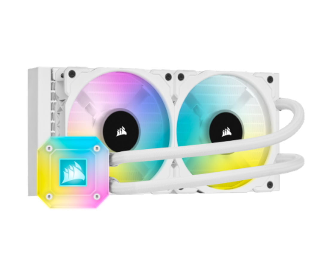 קירור נוזלי לבן Corsair iCUE H100i ELITE Cappelix WHITE 240mm RGB
