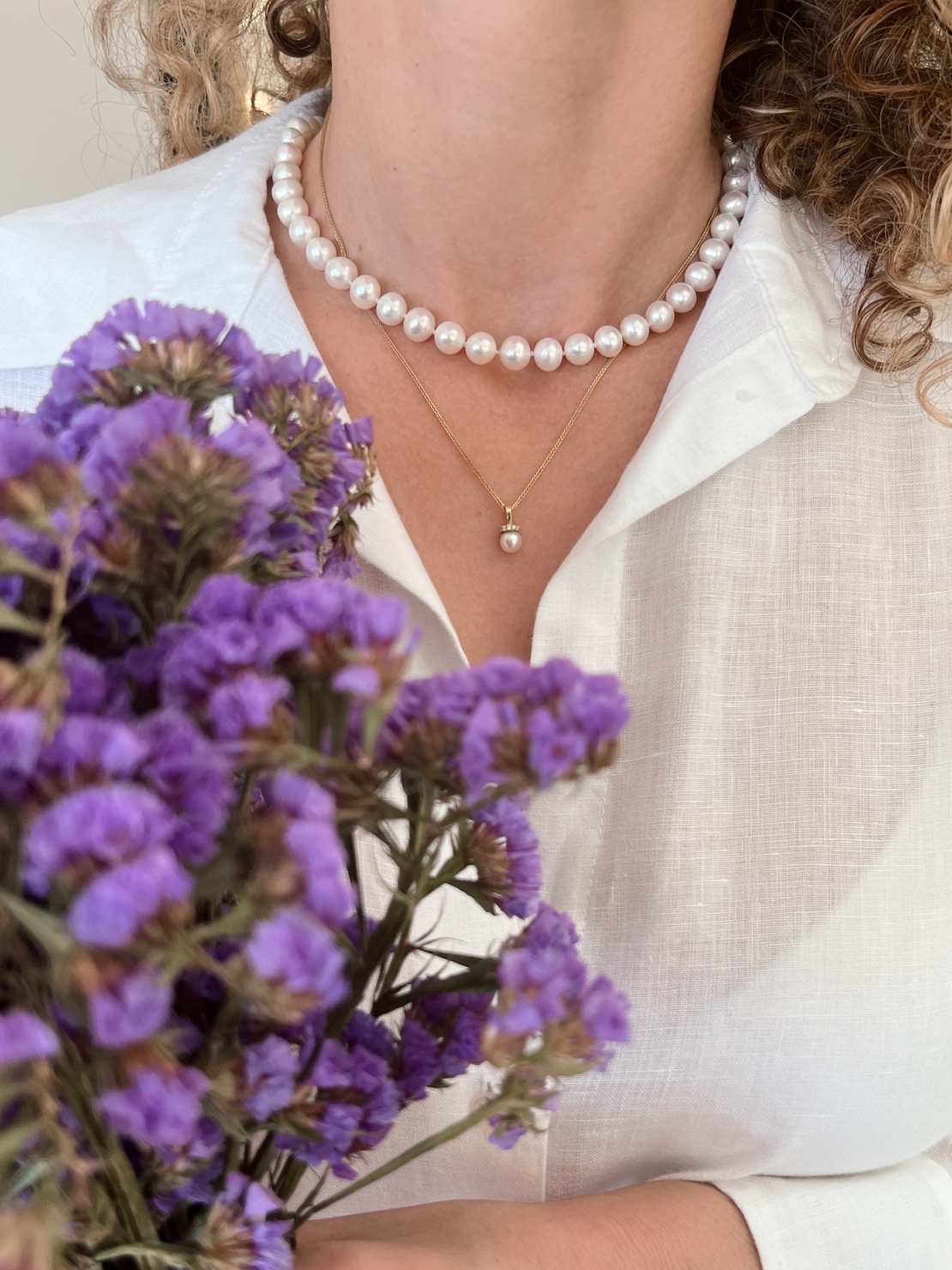 שרשרת פנינים | Pearl Necklace