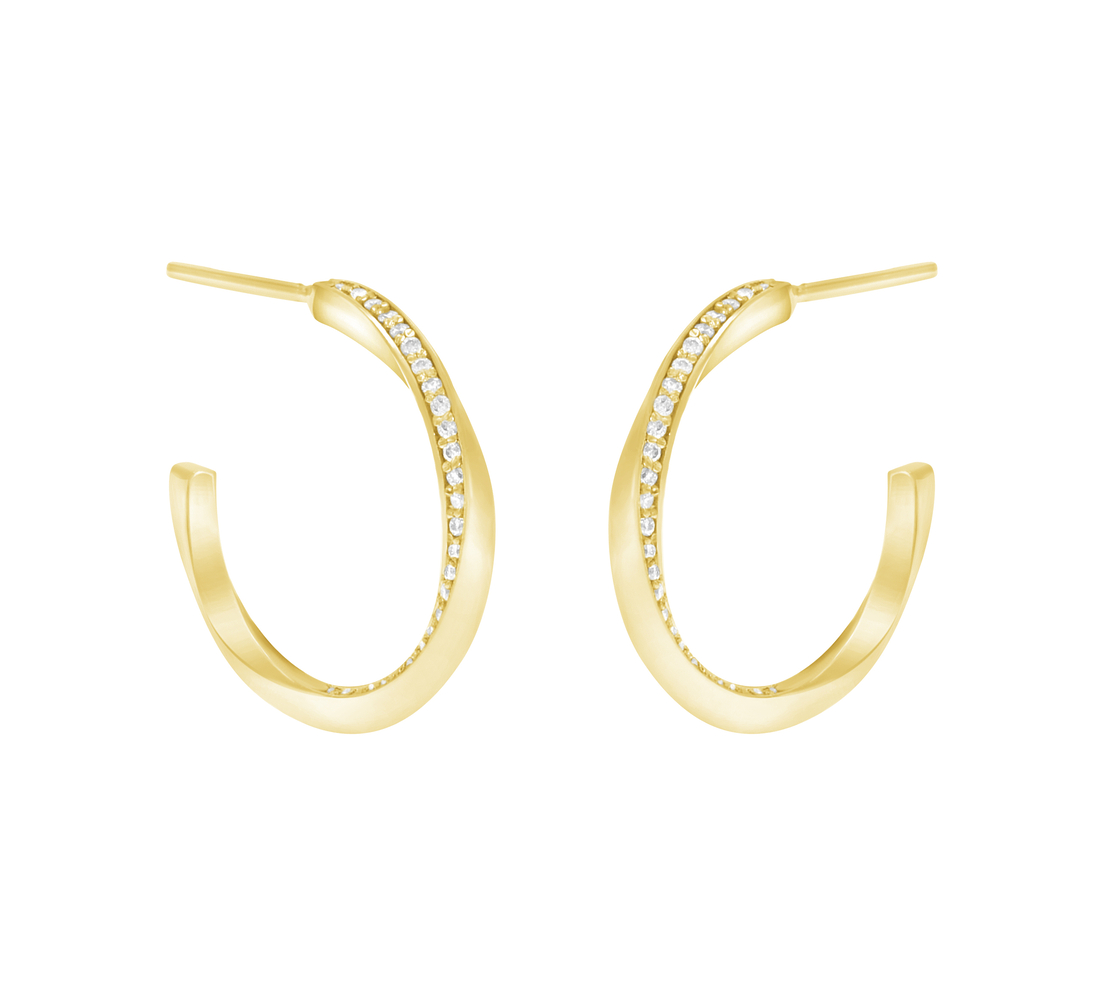 Michal Hoop Diamond Earrings